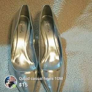Qupid silver heels